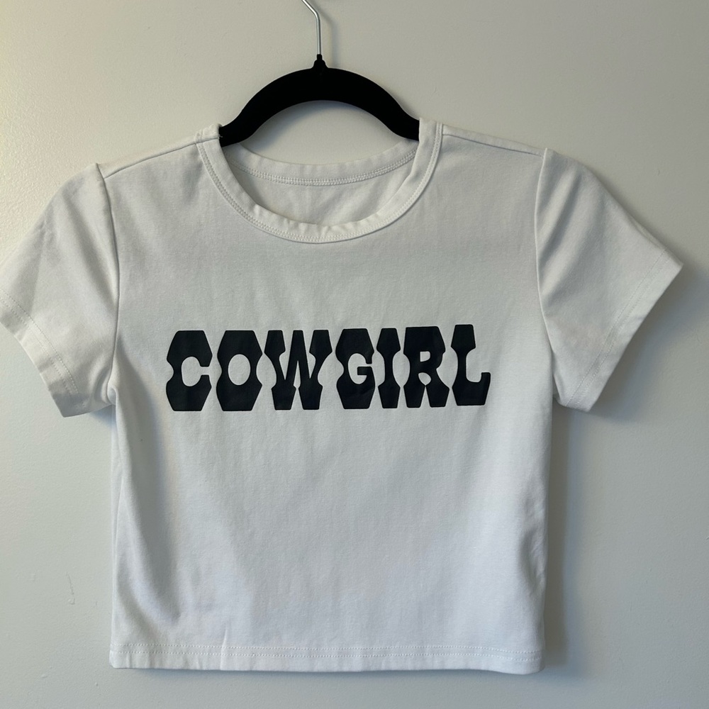 COWGIRL Graphic y2k cropped baby tee